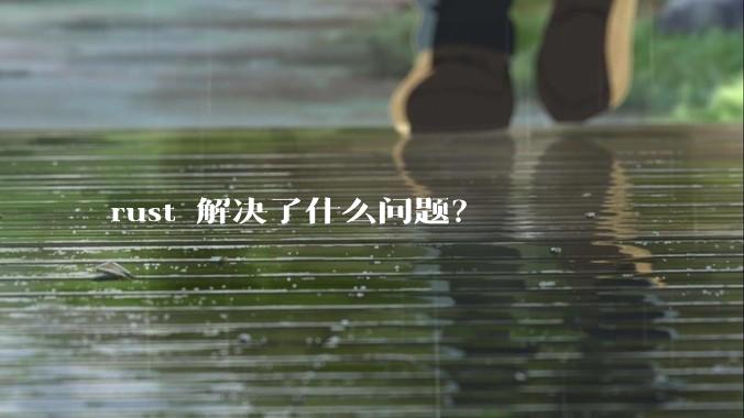 rust 解决了什么问题？